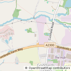 Map of Goddards Green, West Sussex