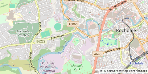 Map of Rochdale, Lancs
