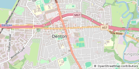 Map of Denton, Manchester