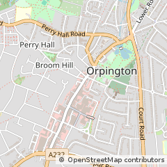 Map of Orpington, Kent