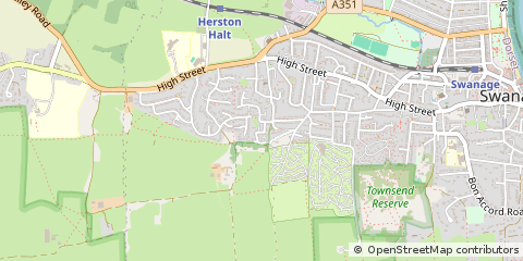 Map of Swanage, Dorset