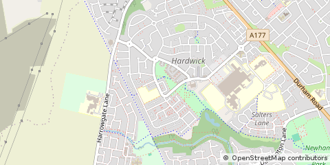Map of Stockton-on-Tees, Cleveland