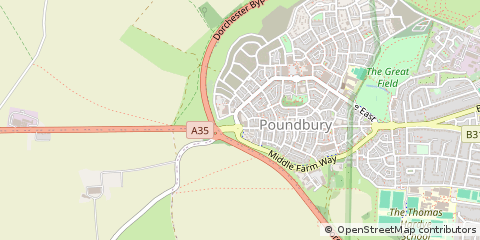 Map of Poundbury, Dorset