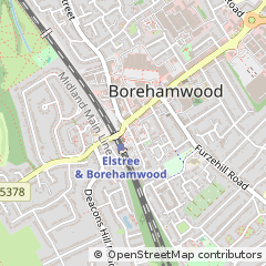 Map of Borehamwood
