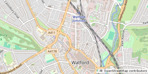 Map of Watford, Hertfordshire