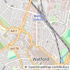 Map of Watford, Hertfordshire