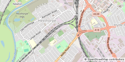 Map of Doncaster, South Yorkshire
