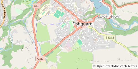 Map of Fishguard, Pembrokeshire
