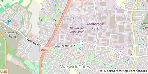 Map of Warwick, Warwickshire