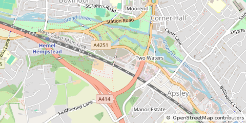 Map of Hemel Hempstead, Hertfordshire