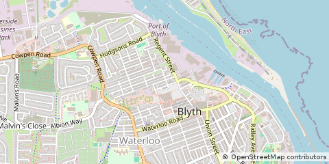 Map of Blyth, Northumberland
