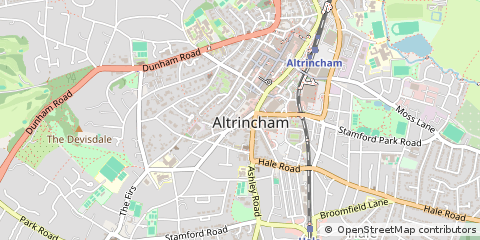 Map of Altrincham