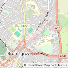 Map of Bromsgrove, Worcestershire