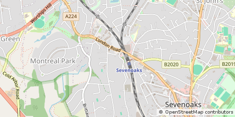 Map of Sevenoaks, Kent