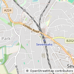 Map of Sevenoaks, Kent