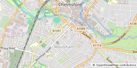 Map of Chelmsford, Essex