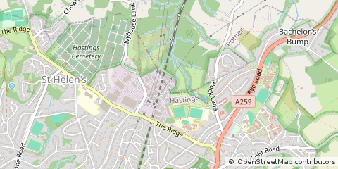 Map of Hastings, East Sussex