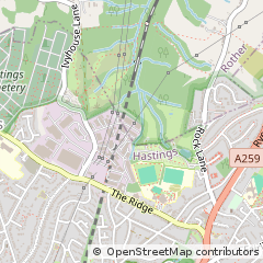 Map of Hastings, East Sussex