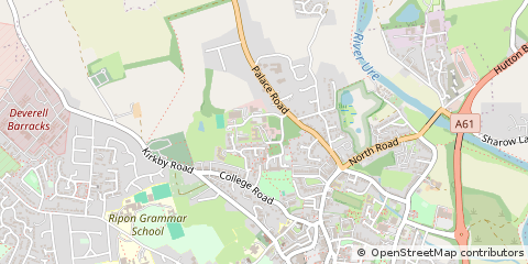 Map of Ripon, North Yorkshire