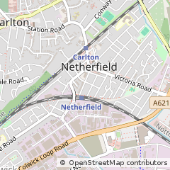 Map of Nottingham, Nottinghamshire