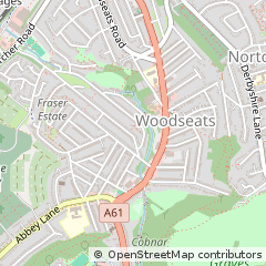 Map of Sheffield, South Yorkshire