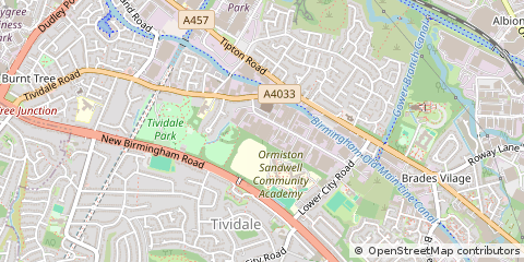 Map of Tividale, West Midlands