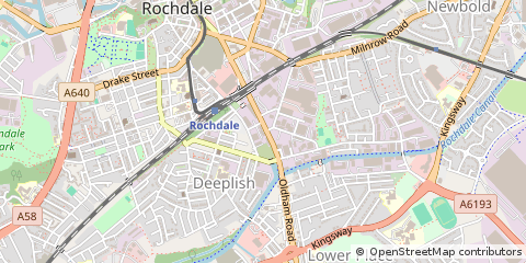 Map of Rochdale, Lancashire