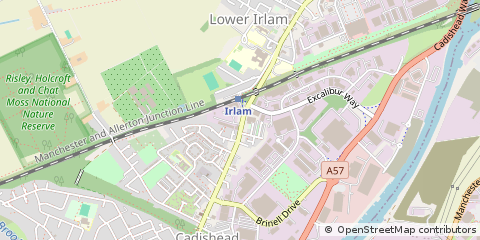 Map of Manchester, Lancashire