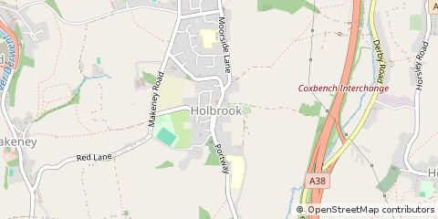 Map of Belper, Derbyshire