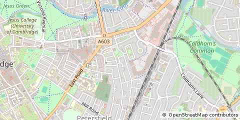 Map of Cambridge, Cambridgeshire