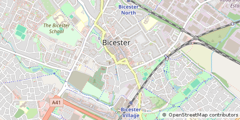 Map of Bicester, Oxfordshire