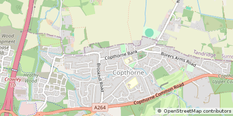 Map of Crawley