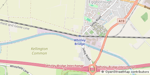 Map of Whitley Bridge, North Yorkshire