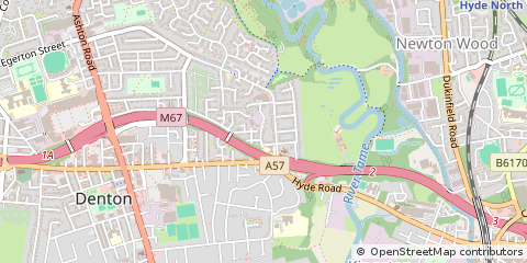 Map of Denton, Manchester