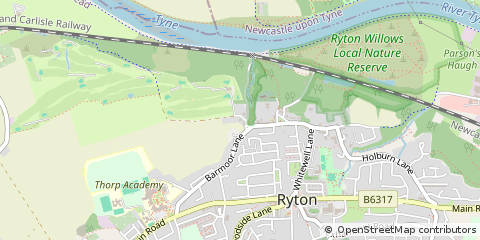 Map of Tyne and Wear