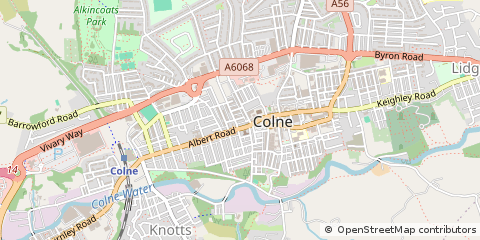 Map of Colne, Lancashire