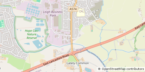 Map of Leigh, Lancashire