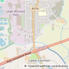 Map of Leigh, Lancashire