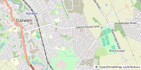 Map of Darwen, Lancashire