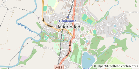 Map of Llandrindod Wells, Powys