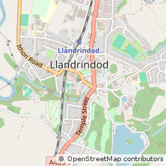 Map of Llandrindod Wells, Powys
