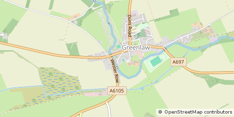 Map of Duns, Berwickshire