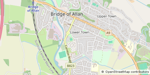 Map of Bridge of Allan, Stirlingshire