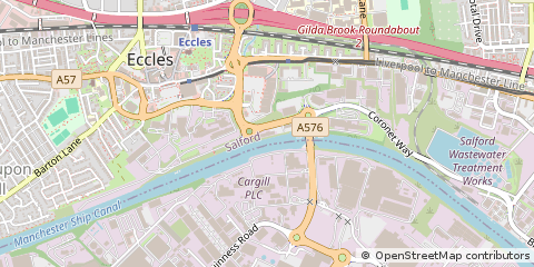 Map of Salford, Cheshire