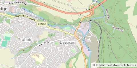 Map of Sheffield, South Yorkshire