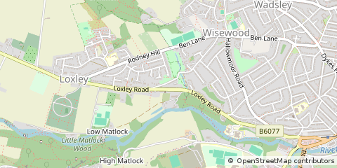 Map of Sheffield, South Yorkshire