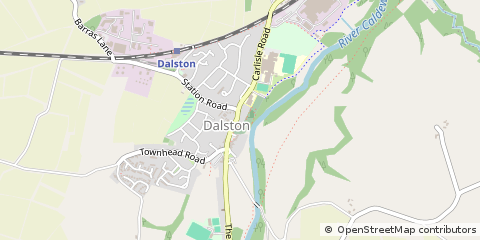 Map of Dalston, Cumbria