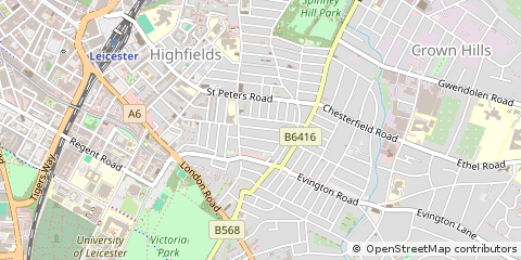 Map of Leicester