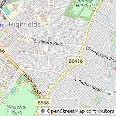 Map of Leicester
