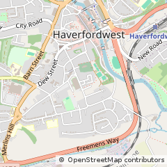 Map of Haverfordwest, Dyfed